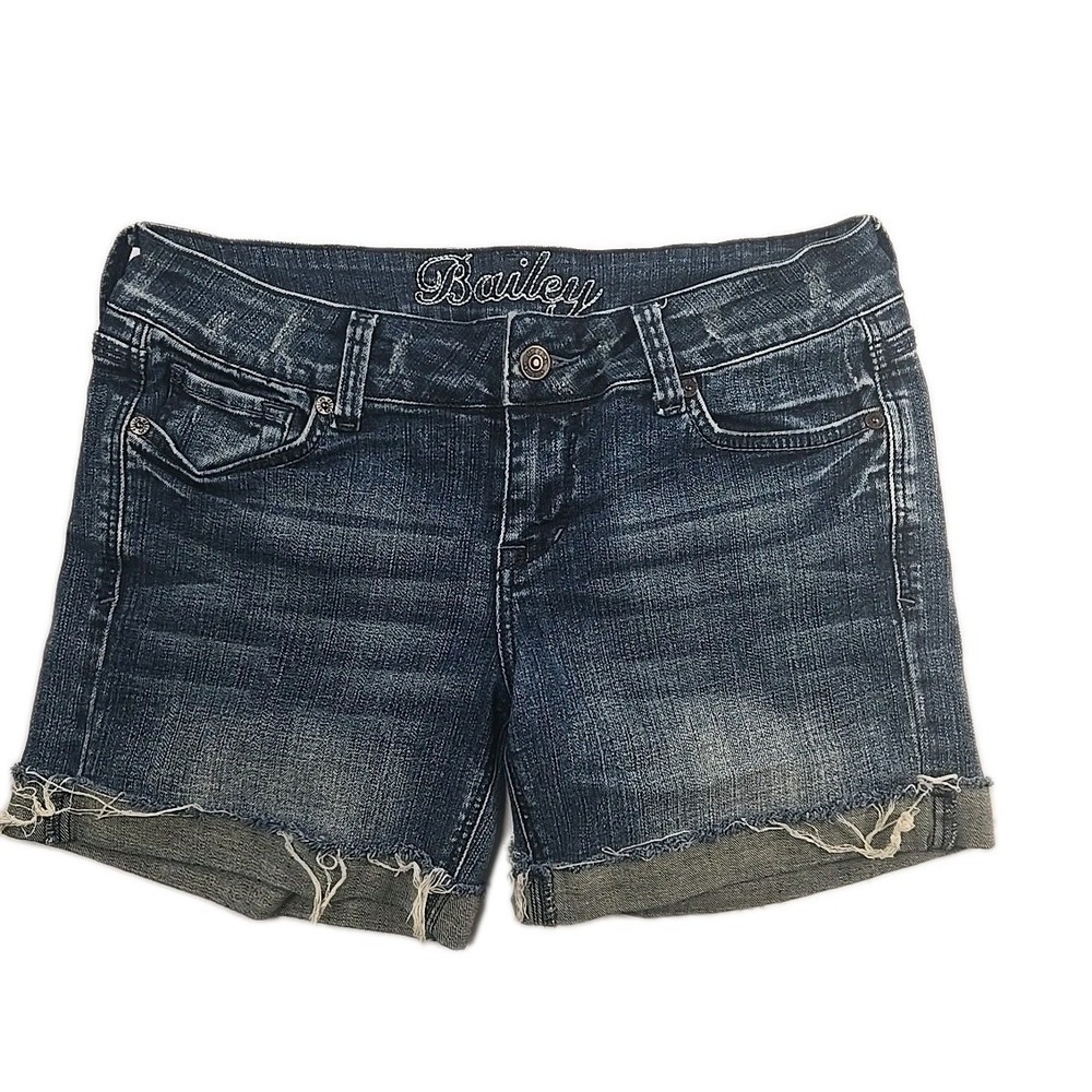 Womens DENIM Shorts SIZE 5/6 Bailey DELIA'S Blue Frayed Cut Off